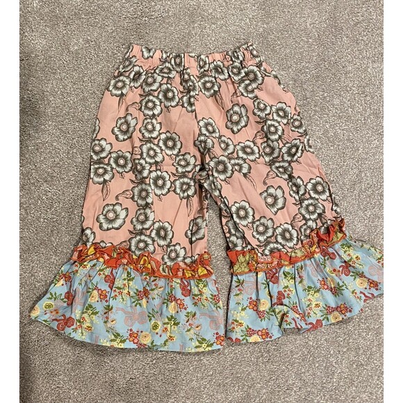 Matilda Jane Serendipity Size 4 Strawberry Bloom Ruffles Wide Leg Pant - Picture 5 of 5